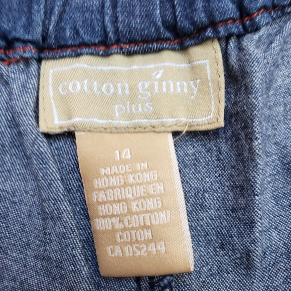 Women's Cotton Jean Blue Jean Skort size 14 - Picture 7 of 8